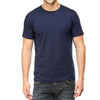 Casual Navy blue Crew Neck