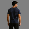 Casual Navy blue Crew Neck